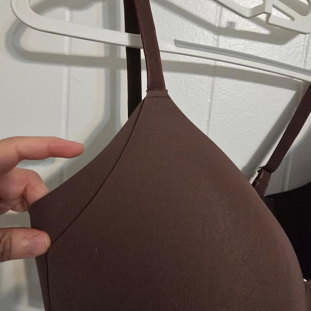 NWT 34D (Sz7) Knix Brown Wireless Bra with inlet for side coverage multiple snap - Picture 3 of 13